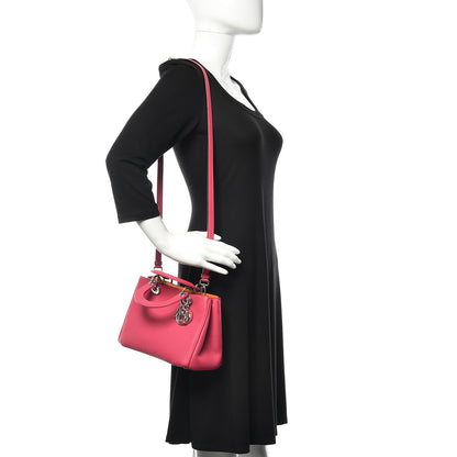 Christian Dior Bullcalf Small Diorissimo Tote Pink Red 2 of 12