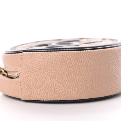 Chanel Caviar Quilted Round Filigree Crossbody Beige Black 5 of 10