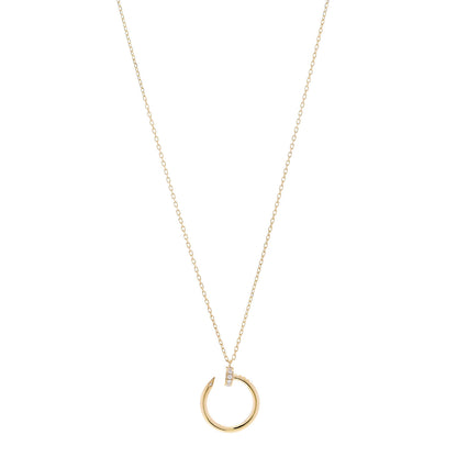 Cartier 18K Yellow Gold Diamond Juste Un Clou Pendant Necklace 1 of 5