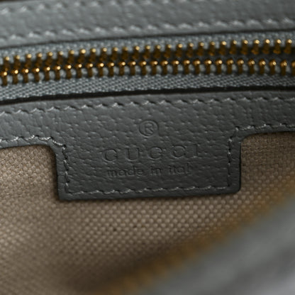Gucci GG Supreme Monogram Textured Calfskin Web Super Mini Ophidia Shoulder Bag Dusty Blue 6 of 10