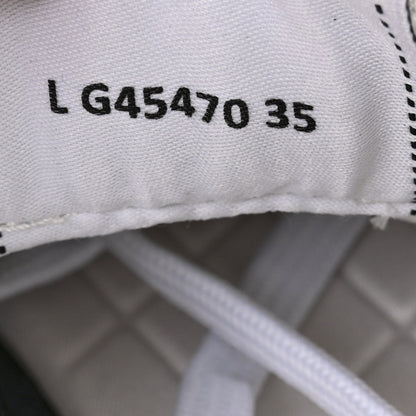 Chanel Calfskin Suede Calfskin Logo Womens Sneakers 35 White Gray 9 of 10