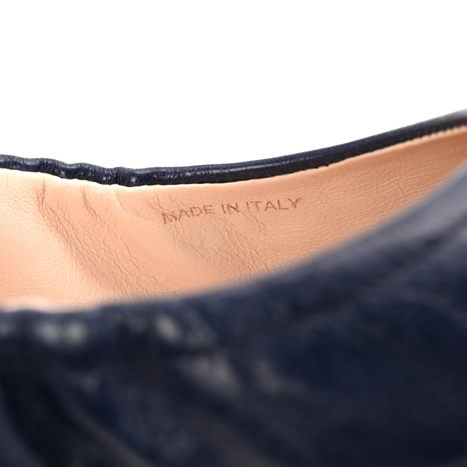 Prada Vitello Shine Logo Ballet Flats 36 Denim 7 of 9