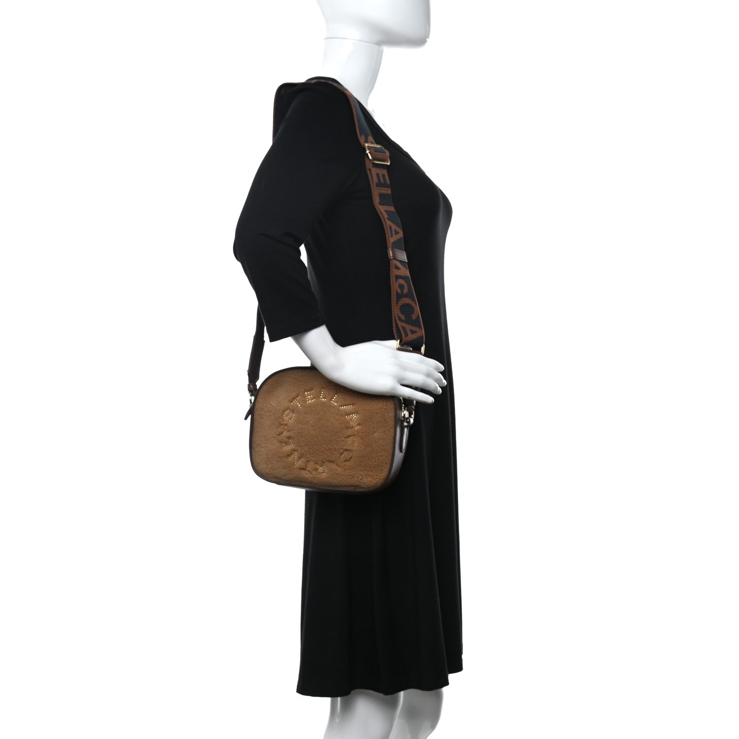 Stella McCartney Teddy Mat Logo Mini Camera Bag Biscuit 2 of 9