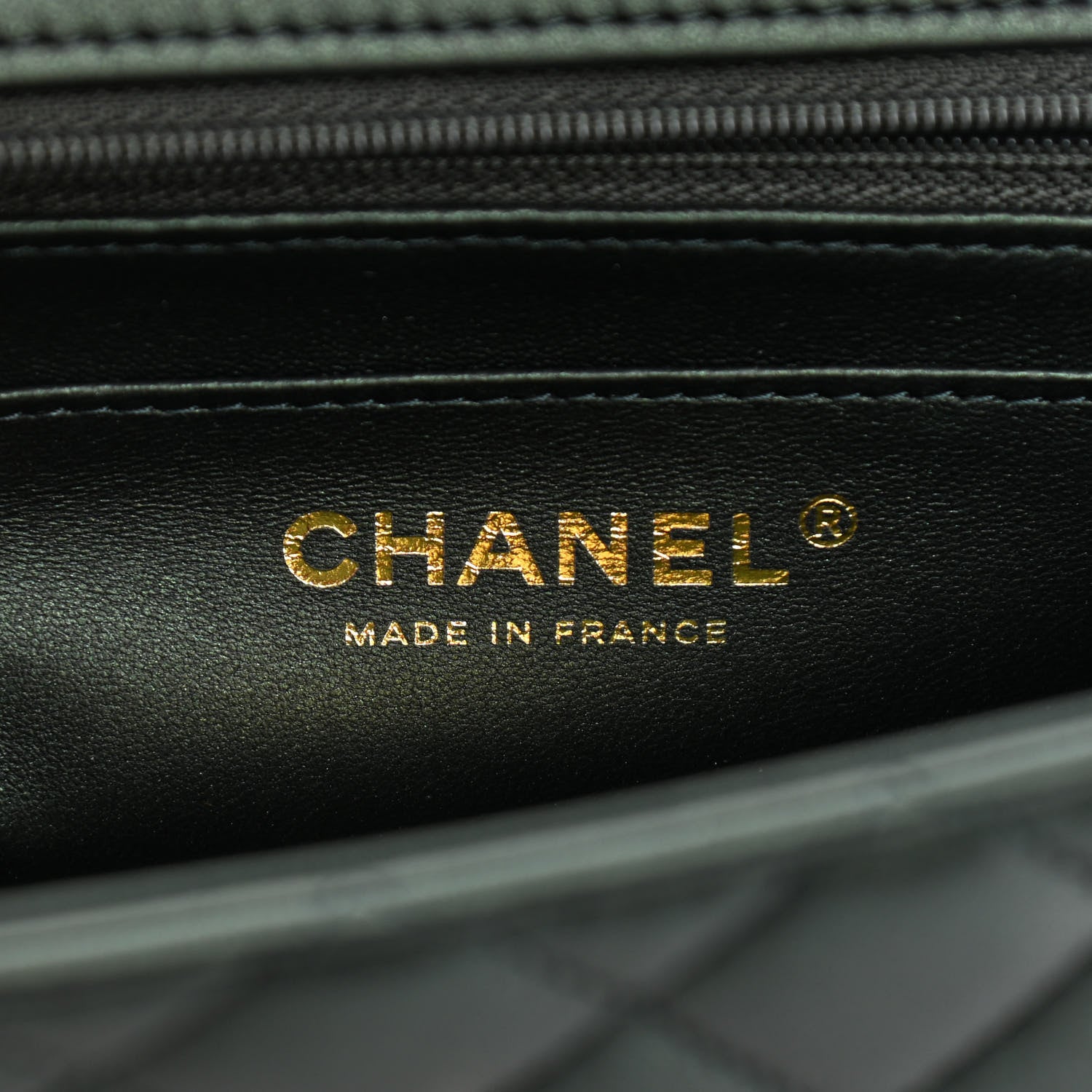 Chanel Iridescent Lambskin Quilted Mini Top Handle Rectangular Flap Dark Green 6 of 11