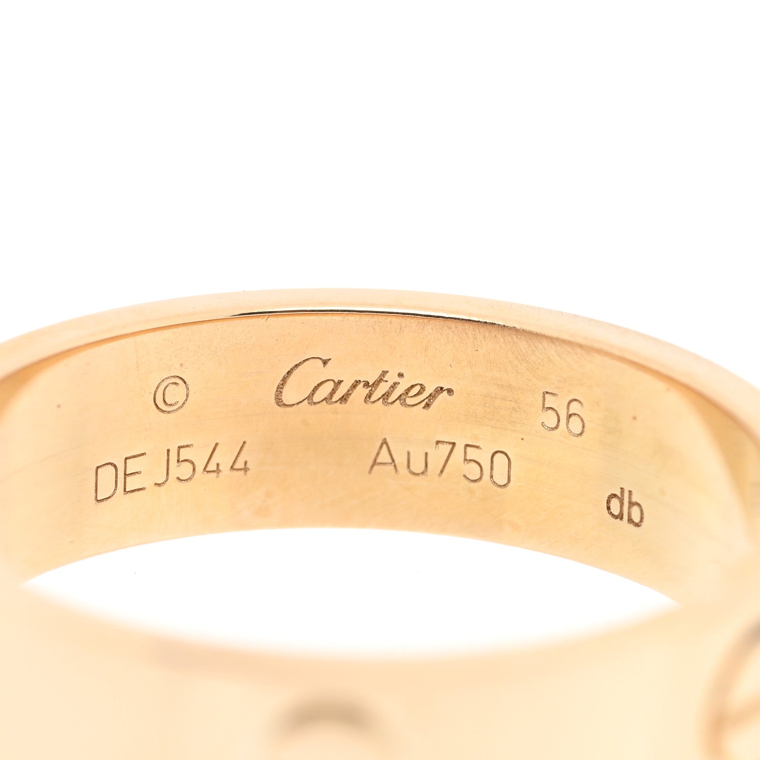 Cartier 18K Yellow Gold 5.5mm LOVE Ring 56 7.5 4 of 5