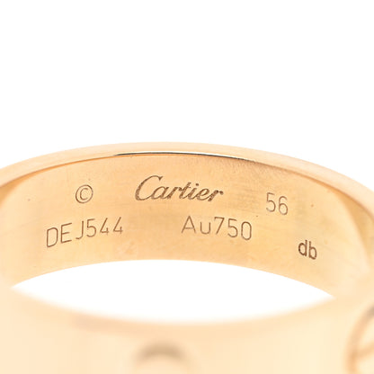 Cartier 18K Yellow Gold 5.5mm LOVE Ring 56 7.5 4 of 5