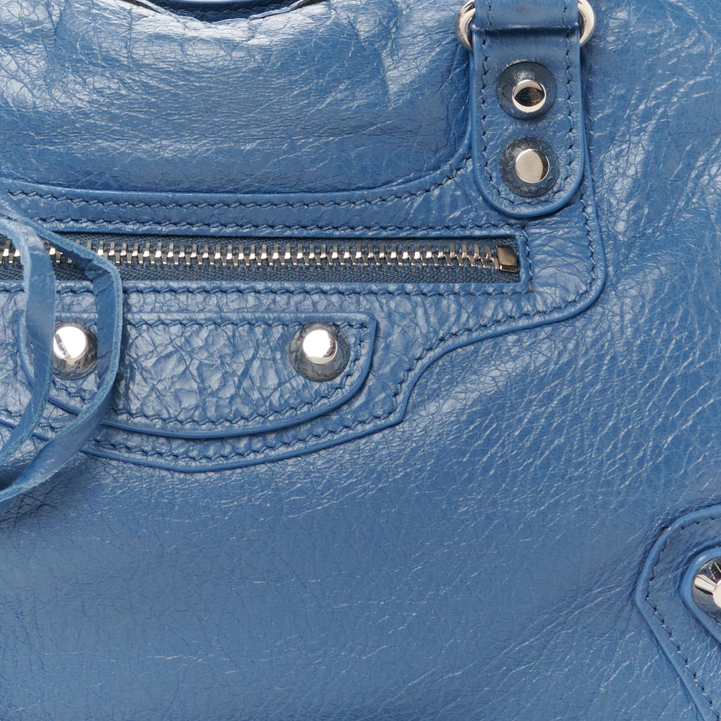 Agneau Classic Silver Hardware S City Denim Blue