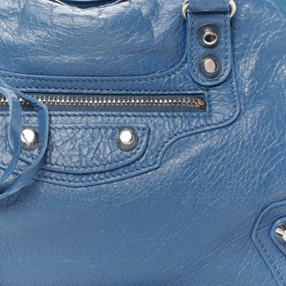 Balenciaga Agneau Classic Silver Hardware S City Denim Blue 9 of 12