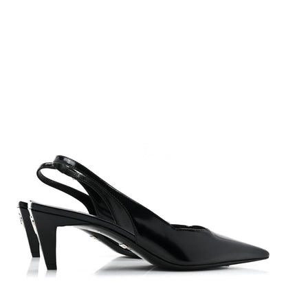 Gucci Nappa Mallory Pointed Toe Slingback Sandal 35 Black 5 of 10