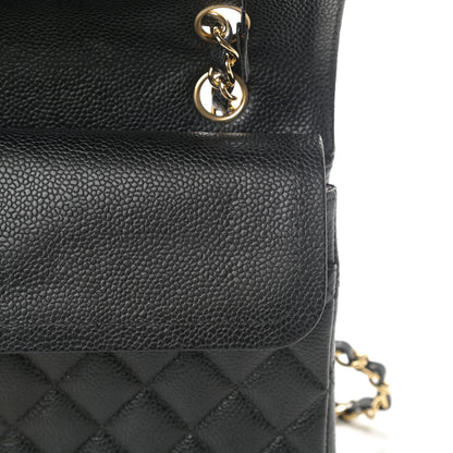 Chanel Caviar Quilted Medium Double Flap Black 14 of 15