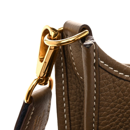 Hermes Taurillon Clemence Amazone Evelyne TPM Etoupe Bleu Indigo 13 of 13