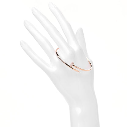 Cartier 18K Pink Gold Diamond Small Juste Un Clou Bracelet 16 2 of 5