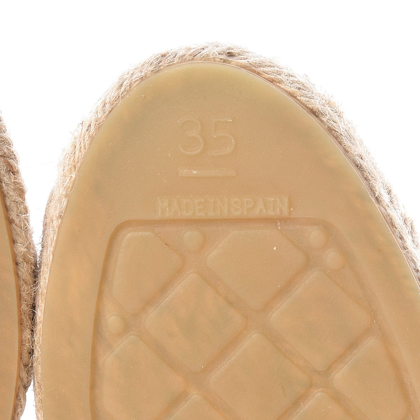 Lambskin CC Espadrilles 35 Beige Black