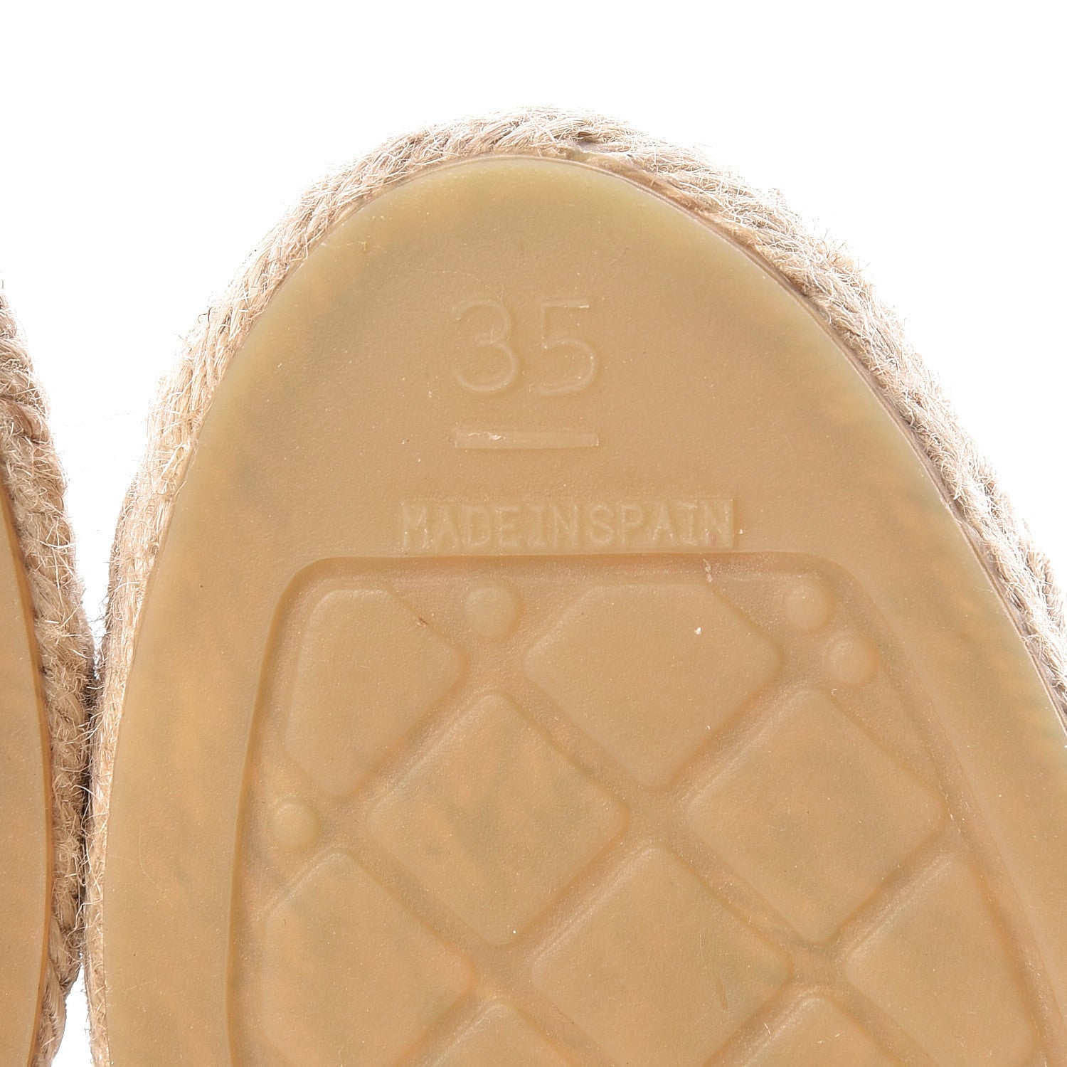 Chanel Lambskin CC Espadrilles 35 Beige Black 6 of 10
