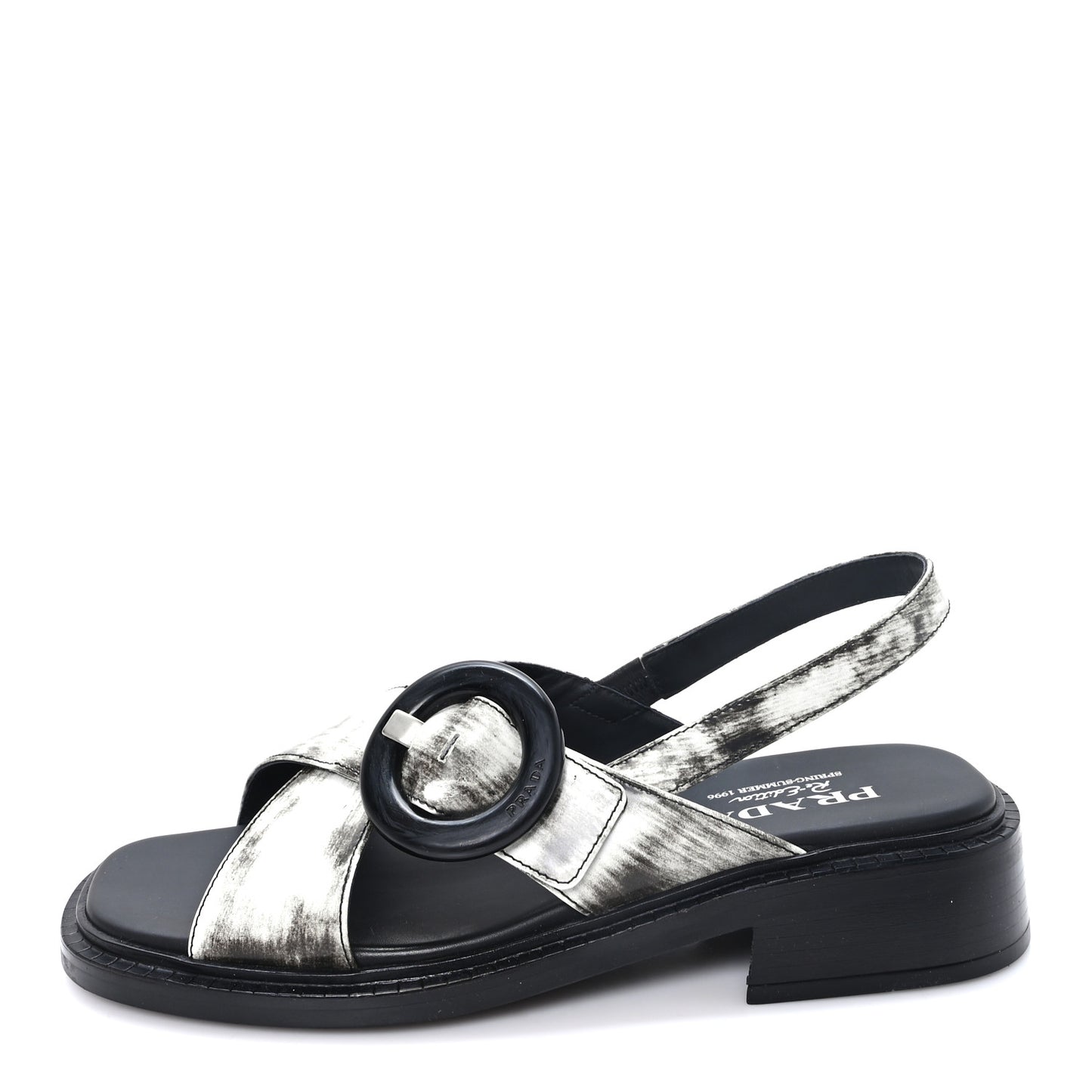 Spazzolato Fume Re-Edition 1996 Buckle Sandals 39 Bianco