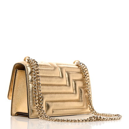 Jimmy Choo Metallic Nappa Quilted Bohemia Shoulder Bag Gold 2 of 11
