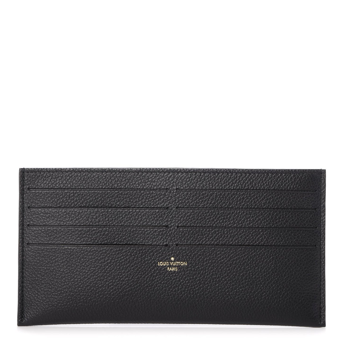 Calfskin Felicie Chain Wallet Card Holder Insert Black
