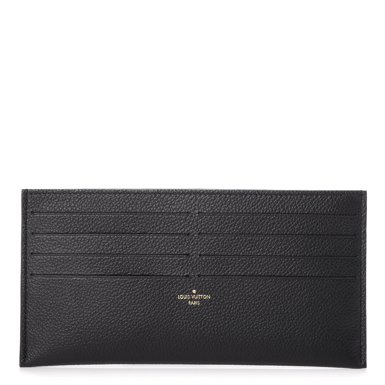 Louis Vuitton Calfskin Felicie Chain Wallet Card Holder Insert Black 1 of 6