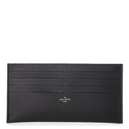 Louis Vuitton Calfskin Felicie Chain Wallet Card Holder Insert Black 1 of 6