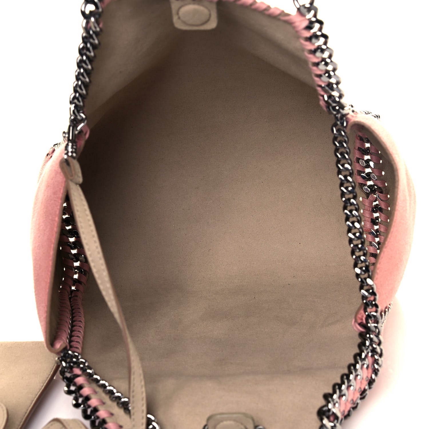 Stella McCartney Shaggy Deer Falabella Reversible Mini Fold Over Tote Pink 5 of 19