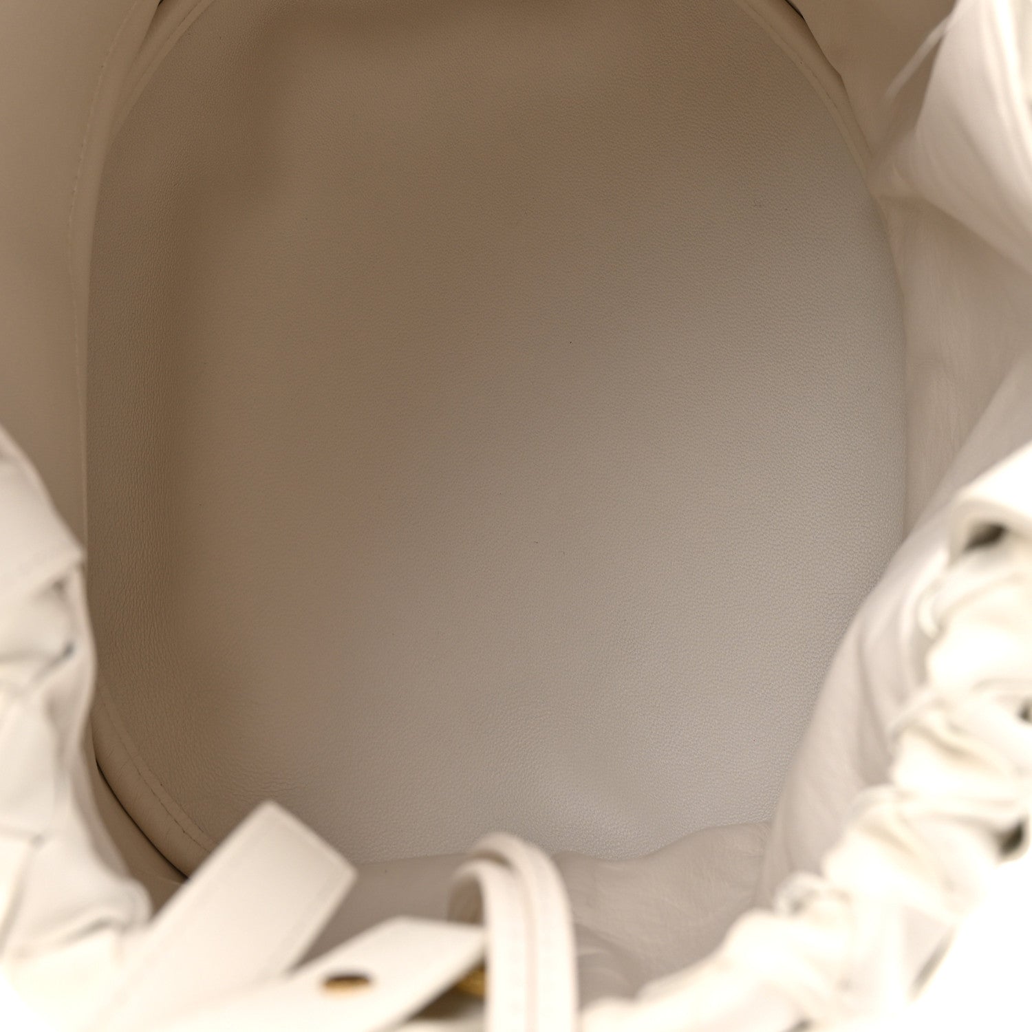 Bottega Veneta Calfskin Intrecciato Small Castello Bucket Bag White 5 of 10