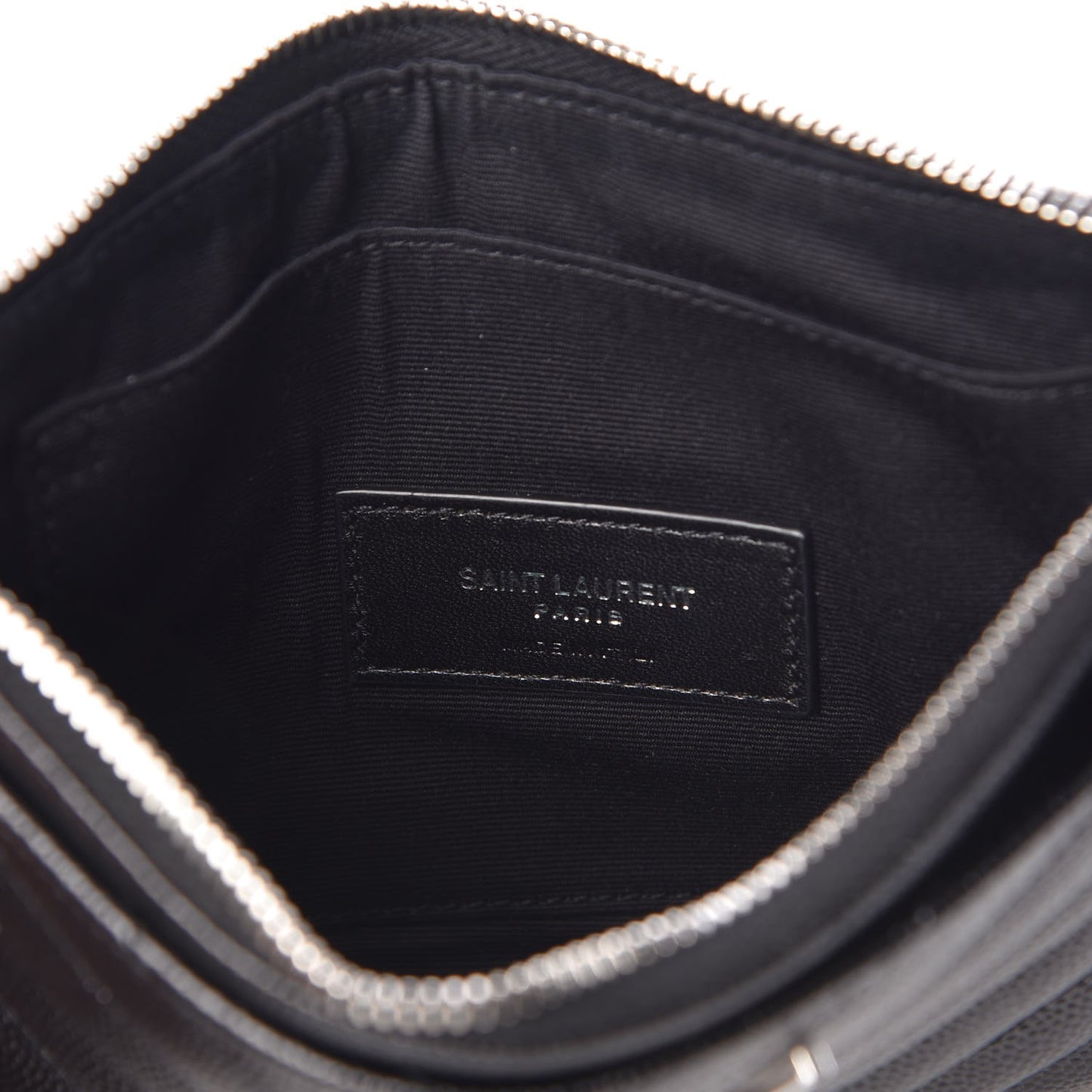 Grain De Poudre Chevron Monogram Bill Pouch Black
