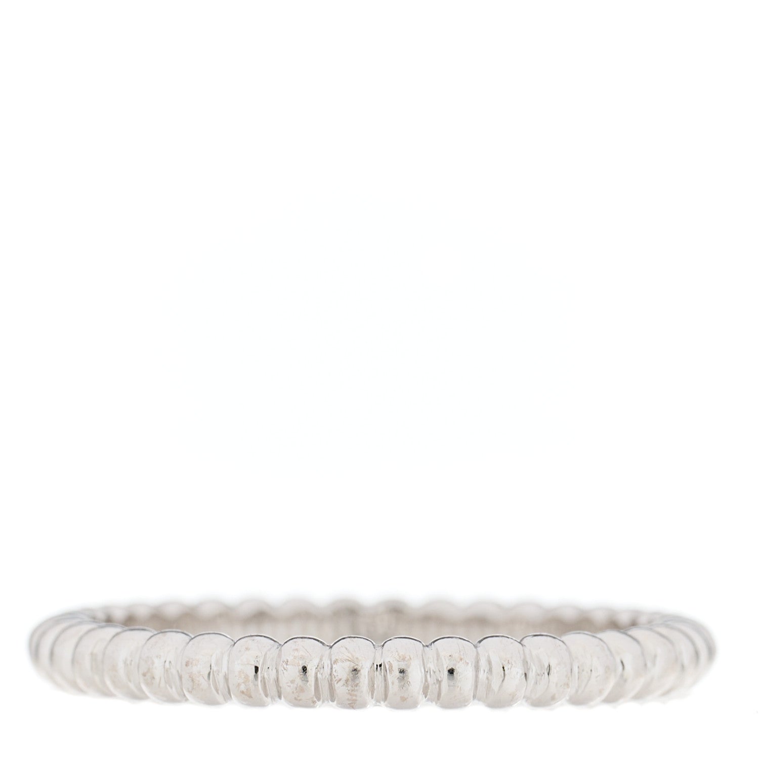 Van Cleef & Arpels 18K White Gold Small Perlee Ring 56 7.5 3 of 5