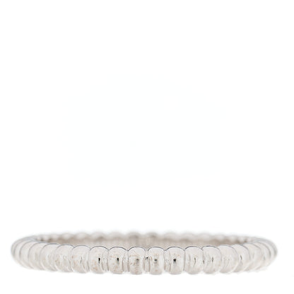 Van Cleef & Arpels 18K White Gold Small Perlee Ring 56 7.5 3 of 5