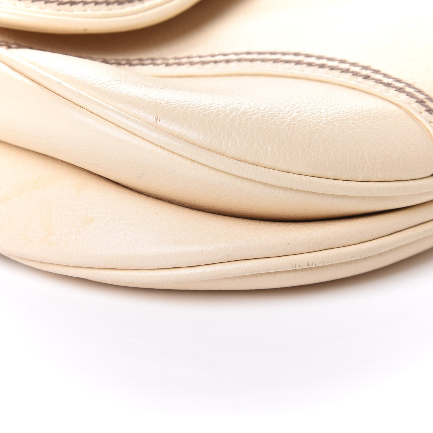 Christian Dior Grained Calfskin Saddle Bag Beige 16 of 19