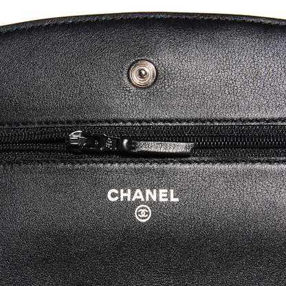 Chanel Patent Quilted Brilliant Wallet On Chain WOC Black 6 of 11