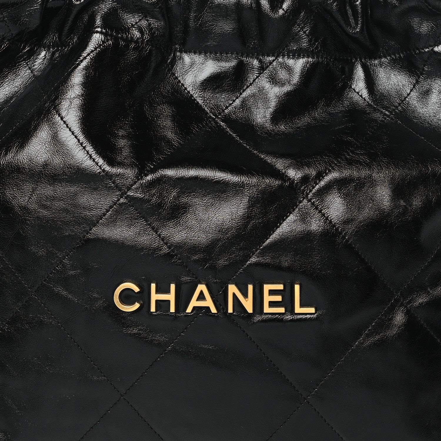 Chanel Shiny Calfskin Quilted Small Chanel 22 Black 8 of 10