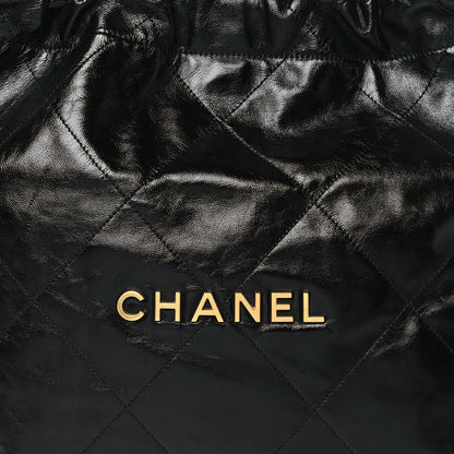 Chanel Shiny Calfskin Quilted Small Chanel 22 Black 8 of 10