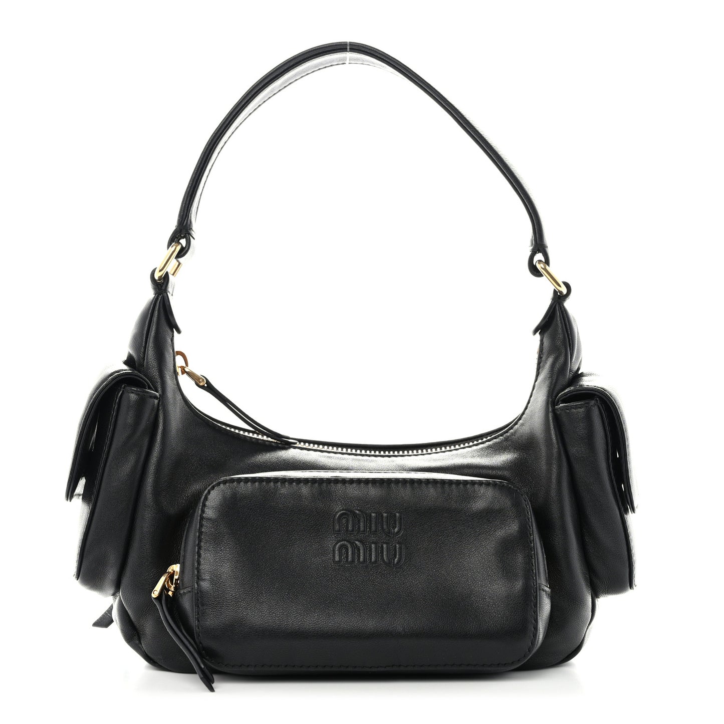 Nappa Multi Pocket Hobo Black