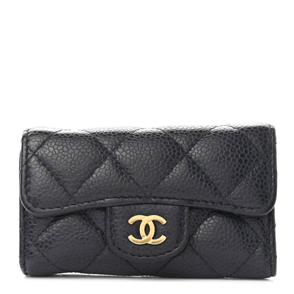 Chanel Caviar Quilted 6 Key Holder Blue 1 of 10