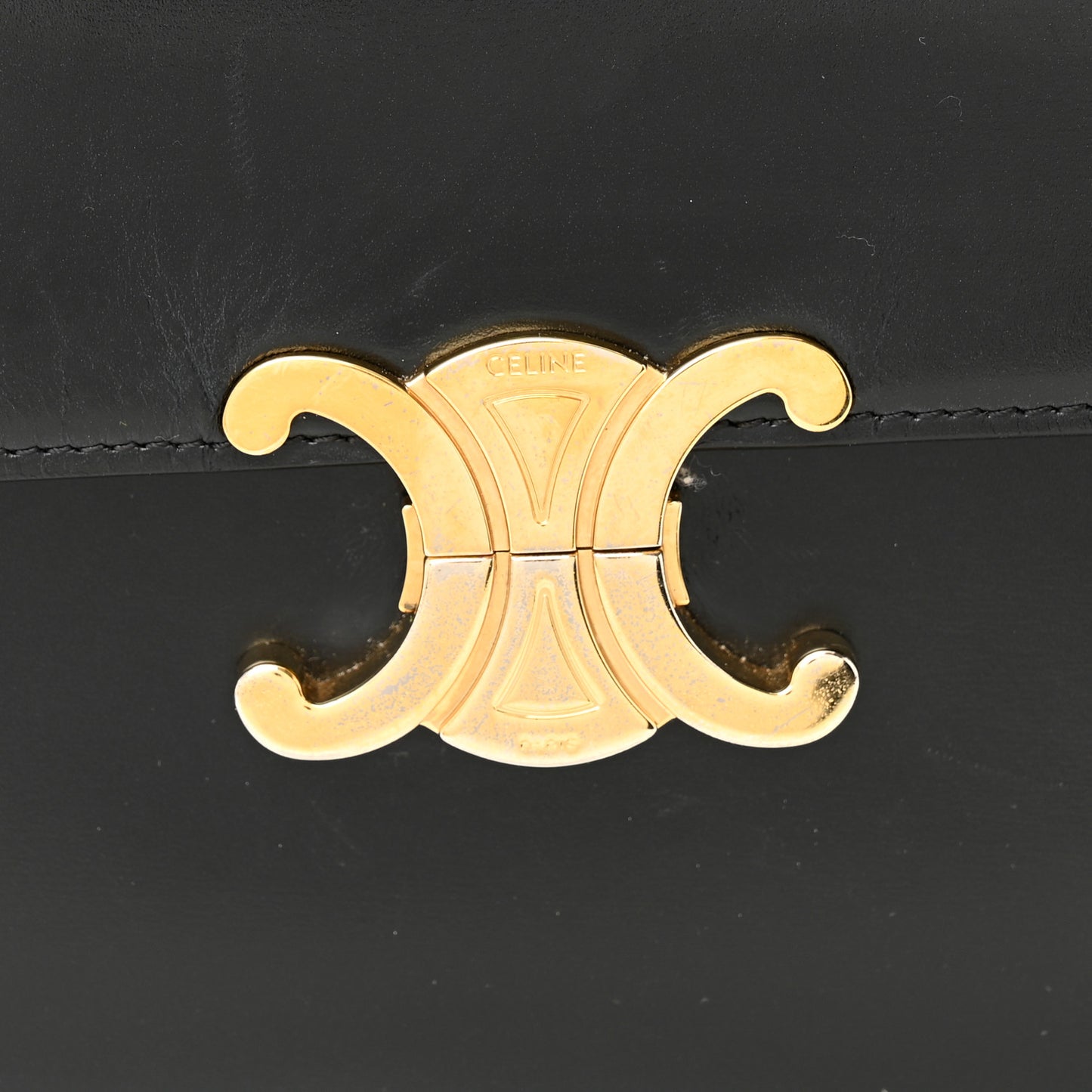 Shiny Calfskin Large Triomphe Black