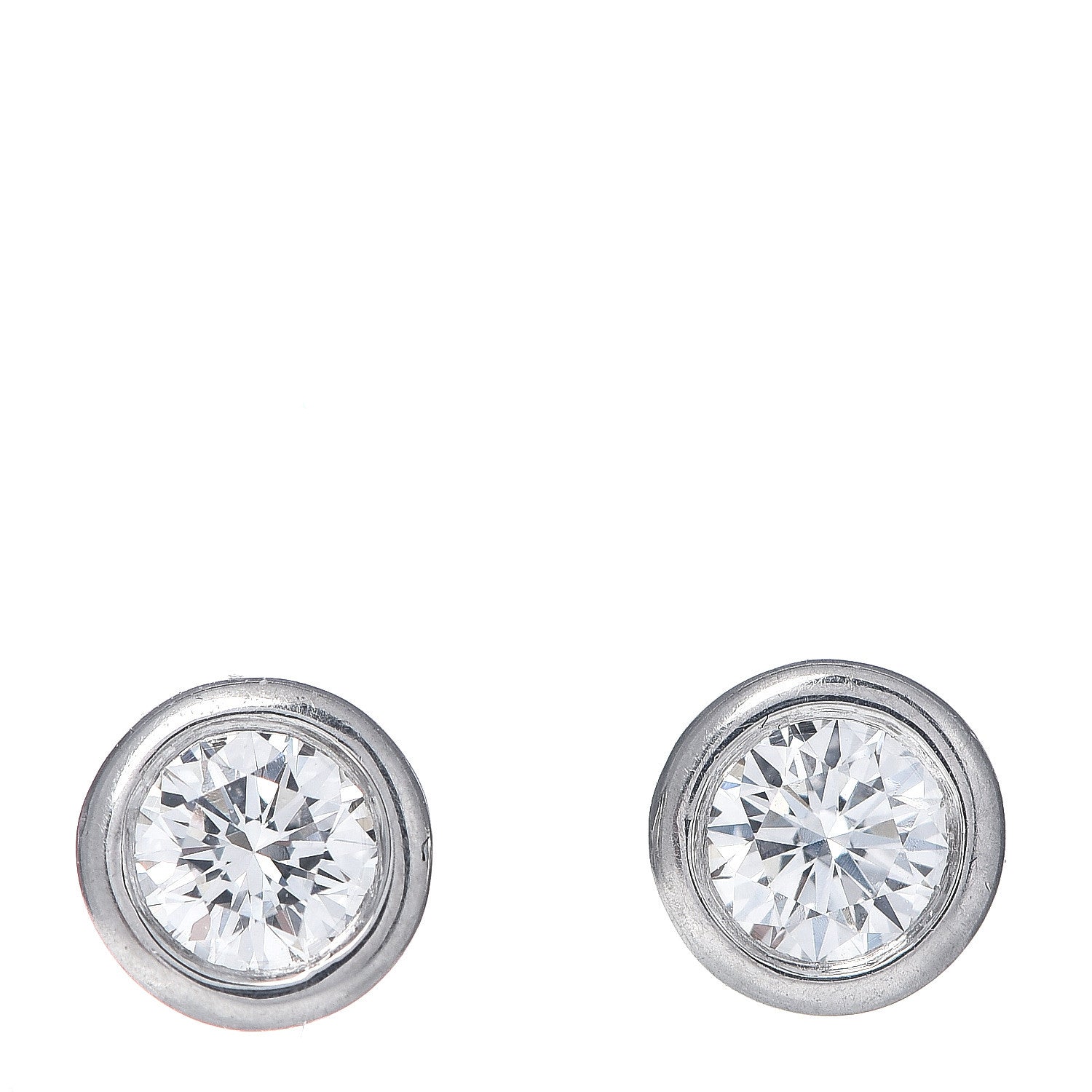 Tiffany Platinum Diamond .28ctw Elsa Peretti Diamonds By The Yard Earrings 1 of 4
