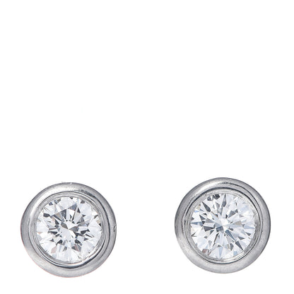 Tiffany Platinum Diamond .28ctw Elsa Peretti Diamonds By The Yard Earrings 1 of 4