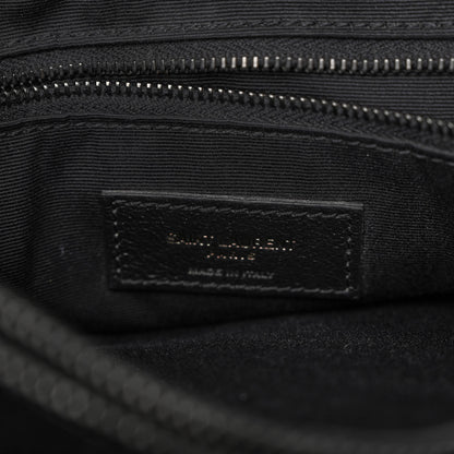 Saint Laurent Calfskin Y Quilted Monogram Monochrome Medium Loulou Chain Satchel Black 6 of 9