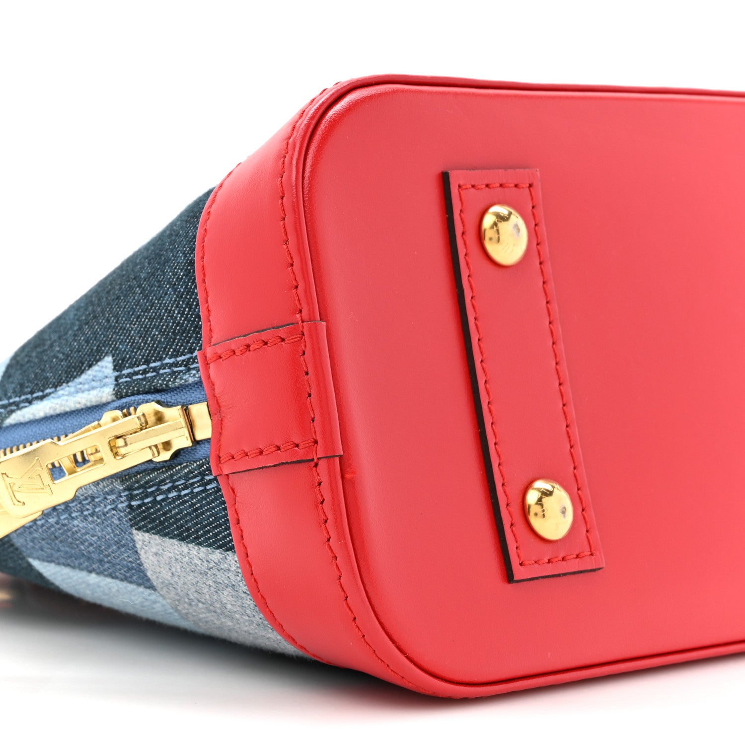 Louis Vuitton Denim Damier Monogram Patchwork Alma BB 9 of 11