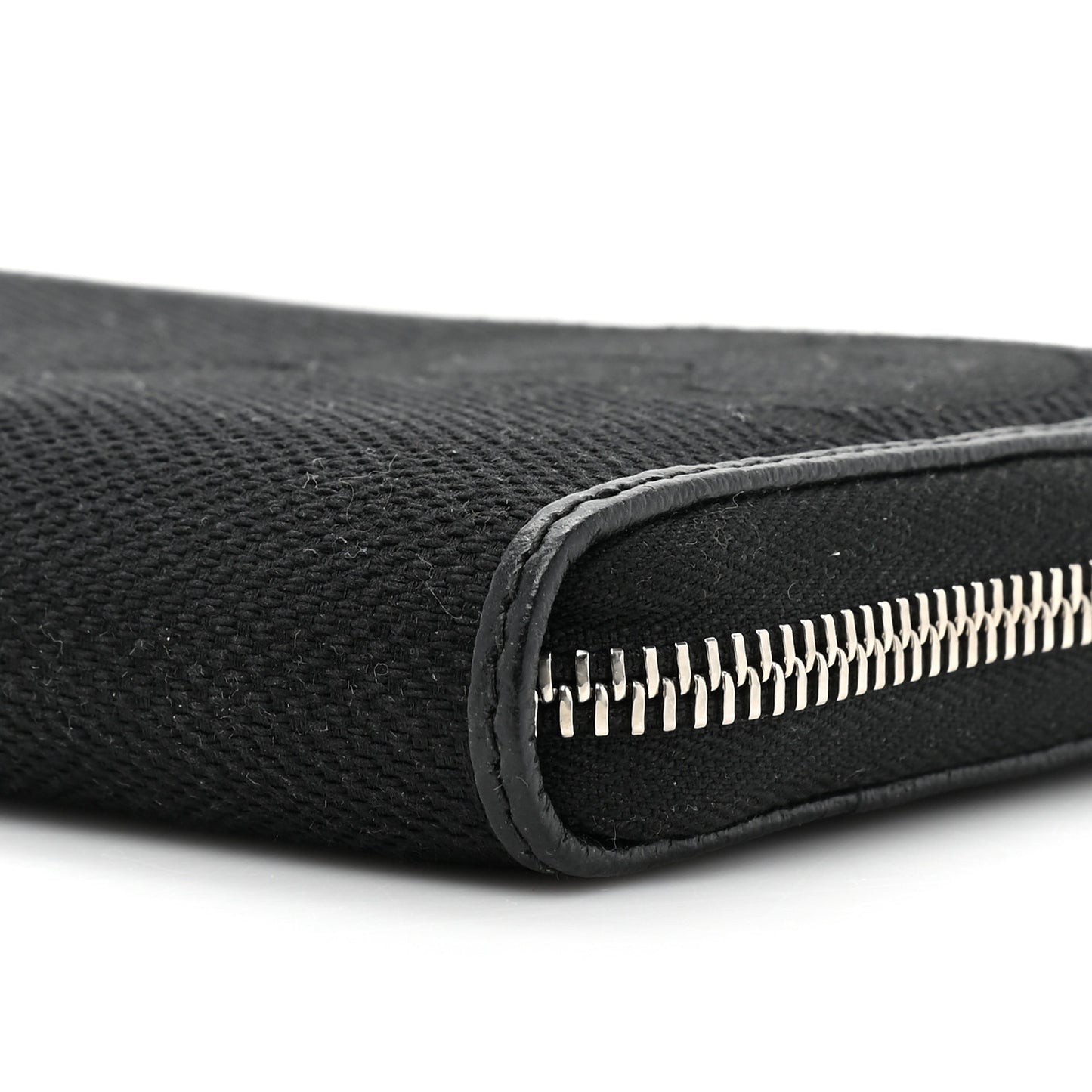 Canvas Monogram Jumbo GG Textured Dollar Calfskin Continental Wallet Black