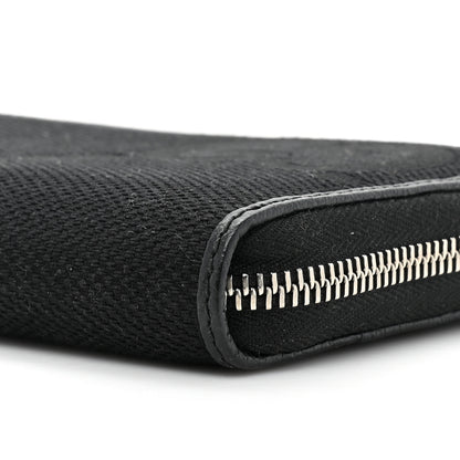 Gucci Canvas Monogram Jumbo GG Textured Dollar Calfskin Continental Wallet Black 11 of 13