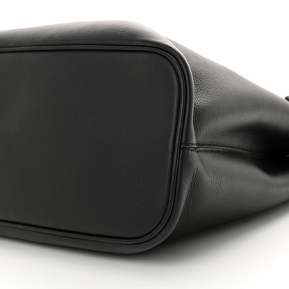 Prada Vitello Daino Large Buckle Bag With Belt Black 9 of 10