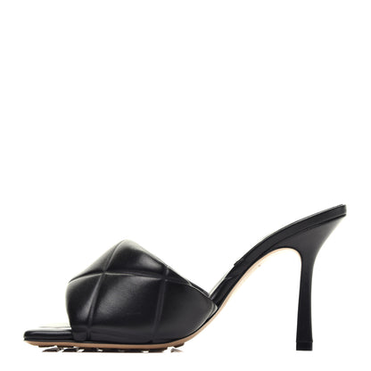 Bottega Veneta Nappa Quilted Rubber Lido Mule Sandals 38 Black 1 of 8