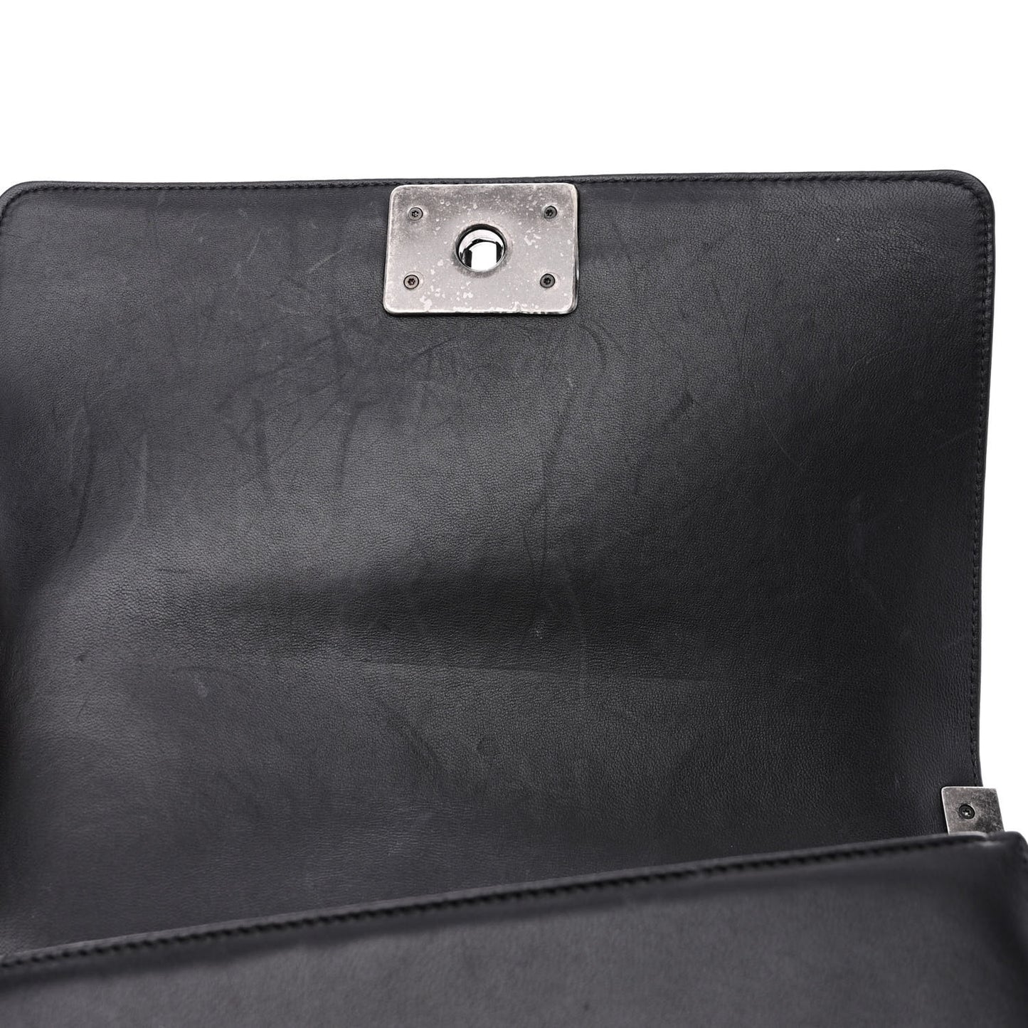 Lambskin Quilted Medium Boy Flap Black