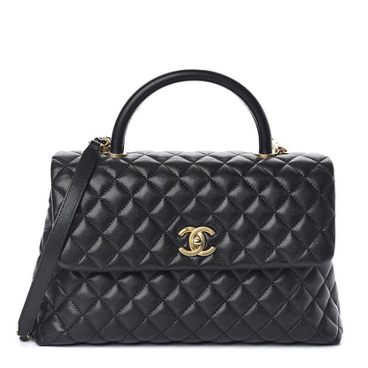 Chanel Caviar Quilted Medium Coco Handle Flap Black 1 of 10