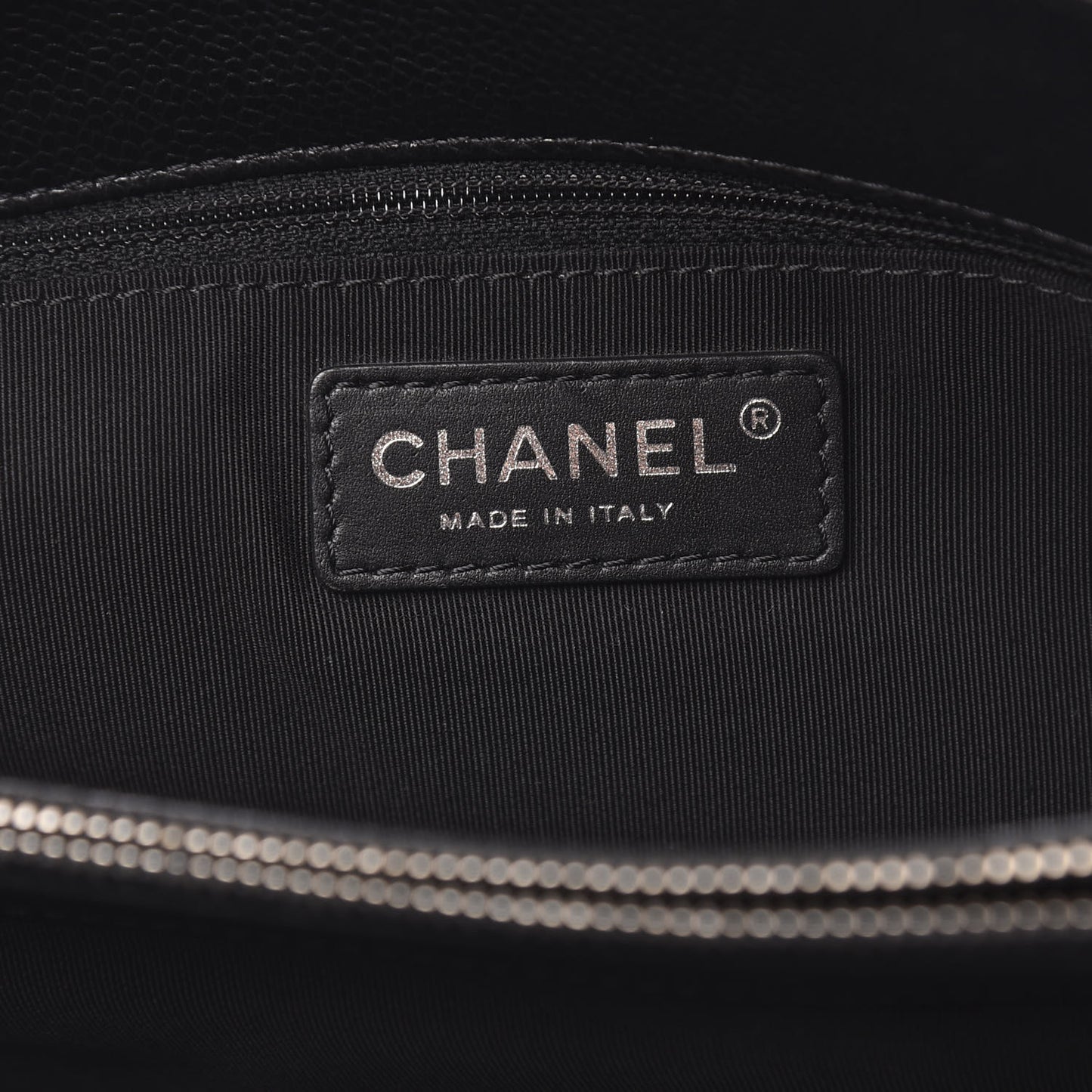 Caviar Quilted City Shopping Tote Black