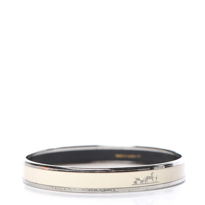 Hermes Enamel Printed Narrow Caleche Bracelet 65 Pannacotta 3 of 6
