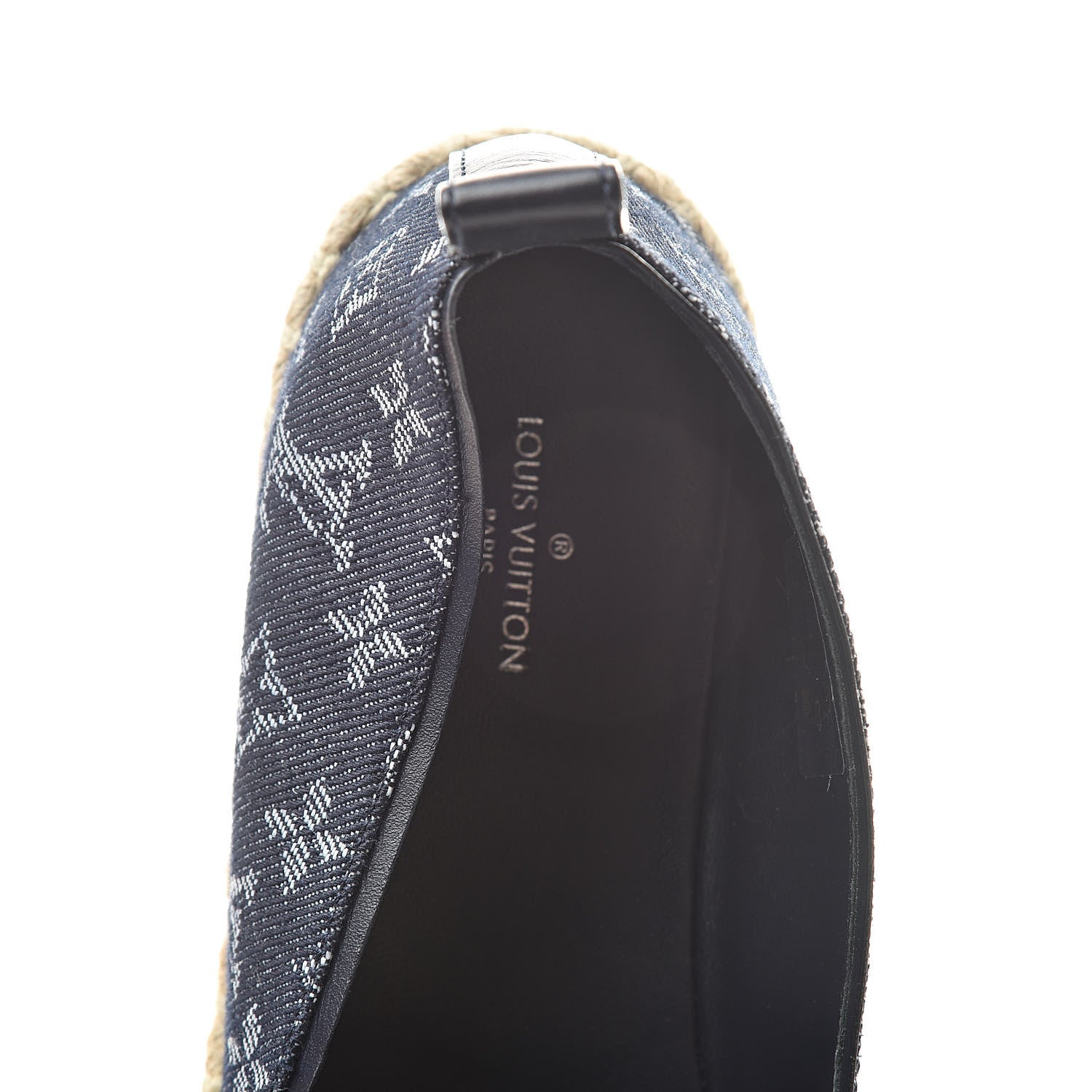 Louis Vuitton Monogram Denim Waterfall Espadrille 36.5 Marine 9 of 10