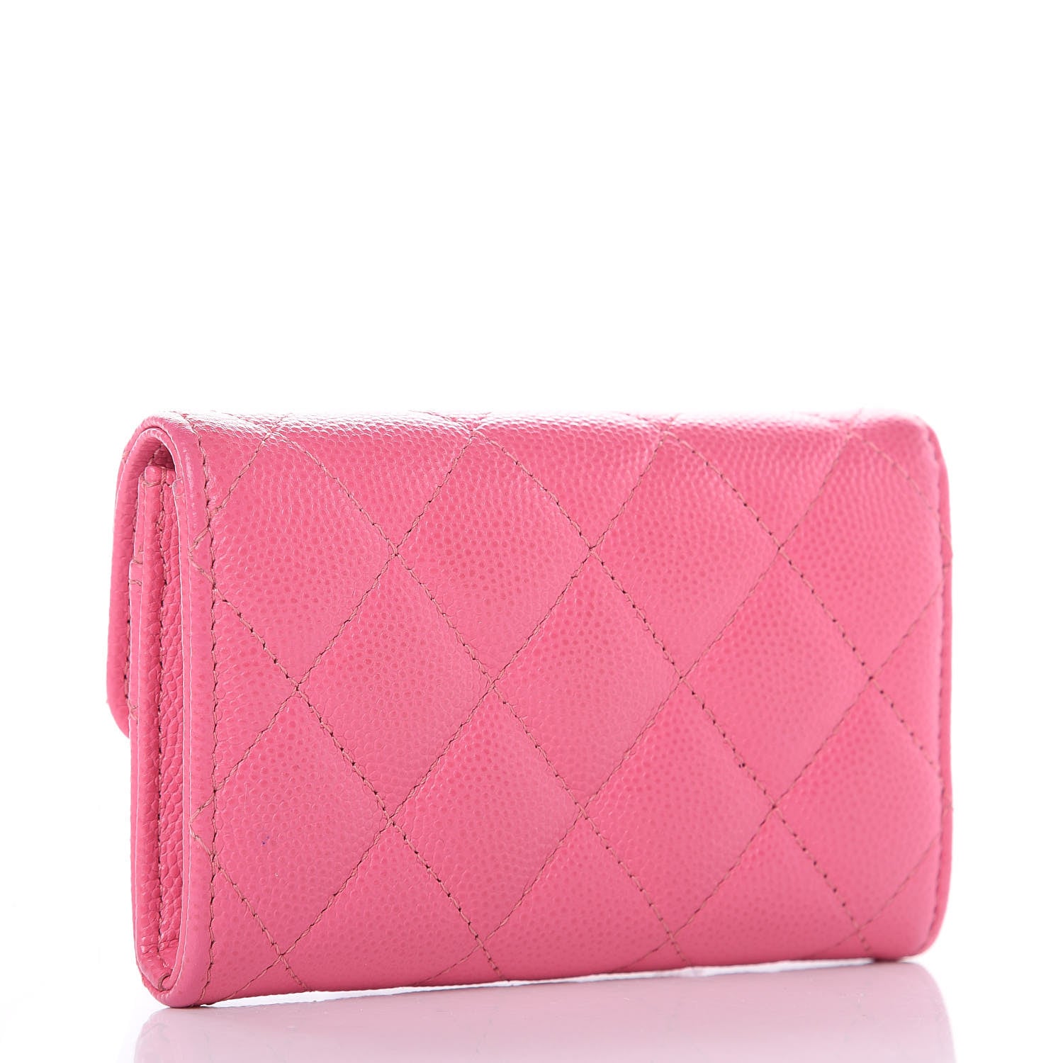Chanel Caviar Quilted Flap Card Holder Pink 6 of 22