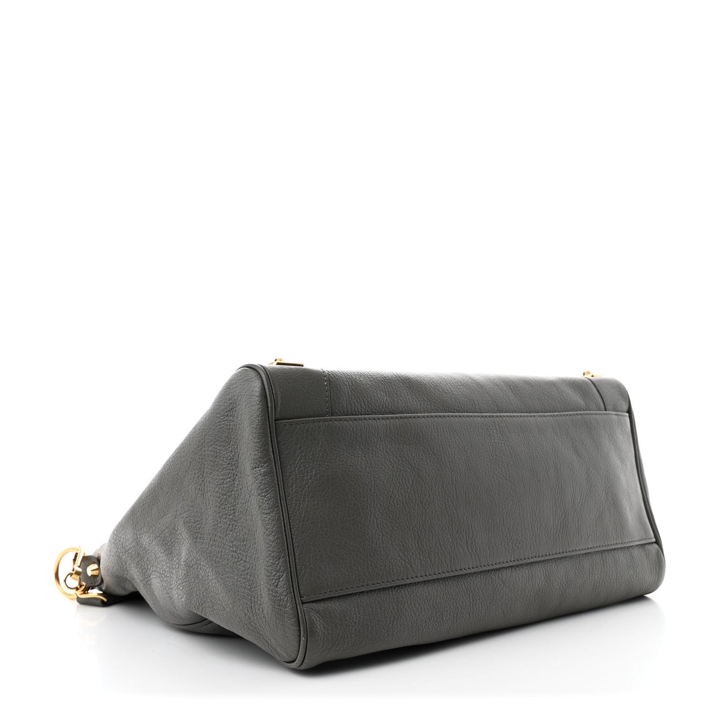 Chevre Silver Metallic Edge Hardware Velo Gris Acier